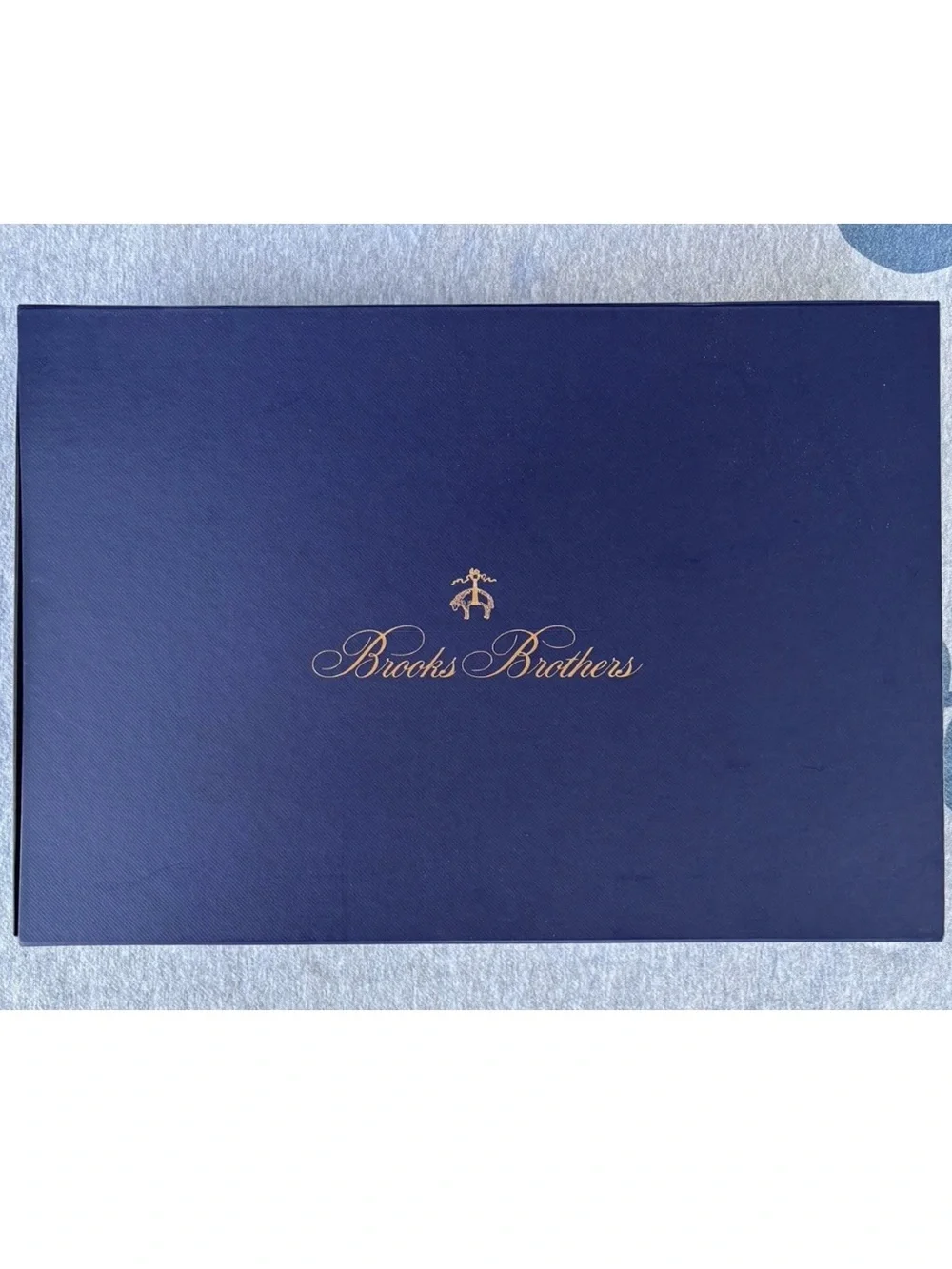 Brooks Brothers Blue Empty Box With Paper 15.5x10.5x2.75